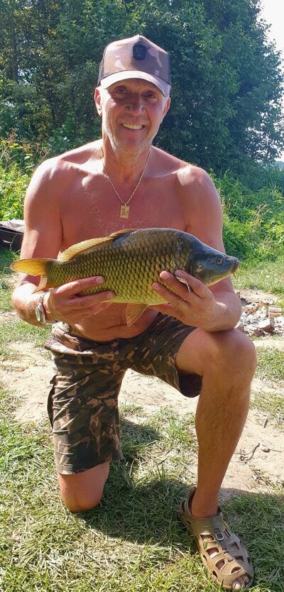 Mirror carp, 2.1 kg — Neman River