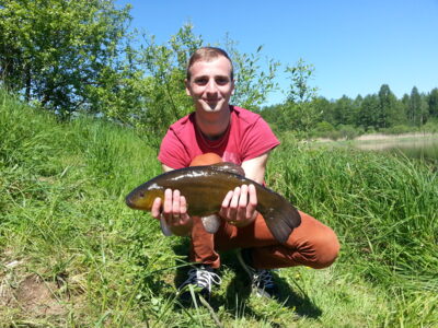 Tench, 2.2 kg — Pilvės